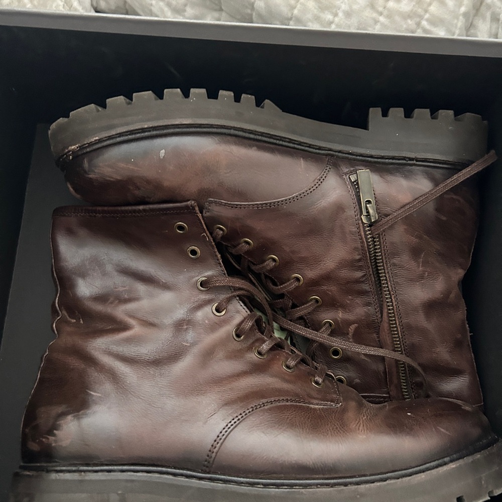 Thursday Boot Company Gray and White Combat Boots - Picture 6 of 7